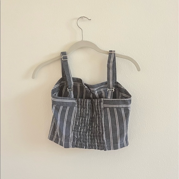 Brandy Melville gray striped crop top - Picture 2 of 3